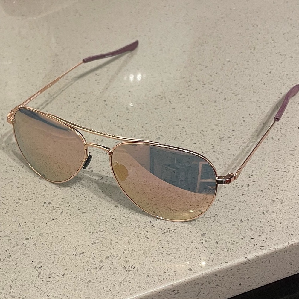 Under Armour Rose Gold Aviator Sunglasses with Pink Lenses